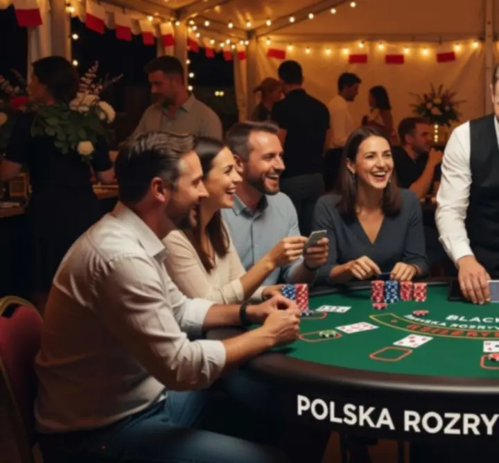 Goście grający w blackjacka podczas eventu PLAY JOURNEY HUB