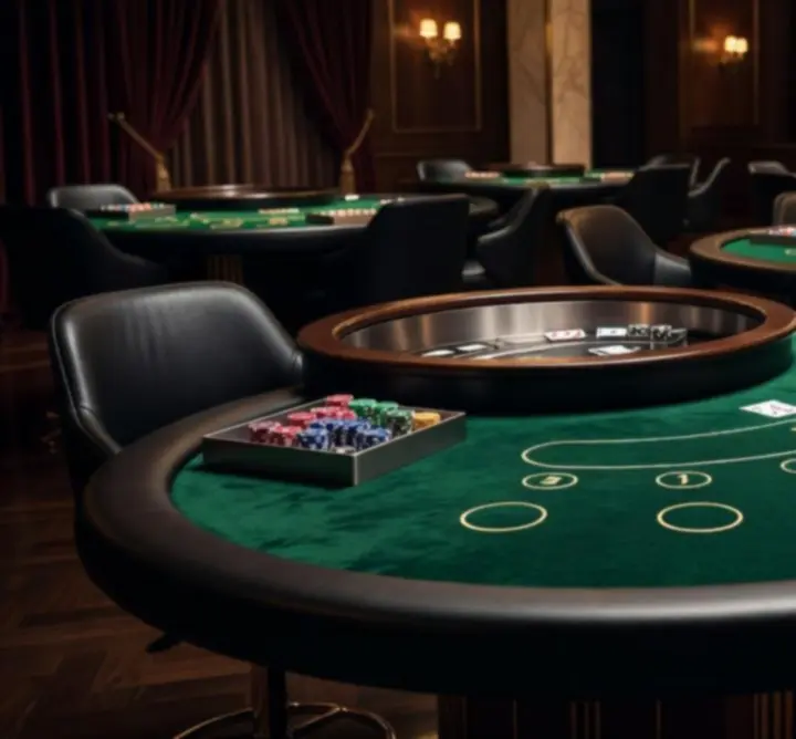 Eleganckie mobilne stoły pokerowe w stylu kasynowym