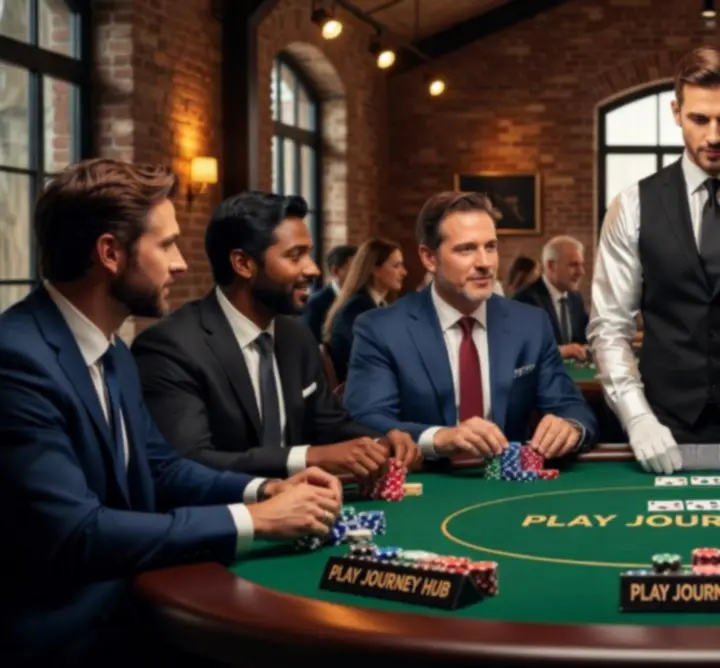Mobilny stół pokerowy przygotowany na wydarzenie firmowe